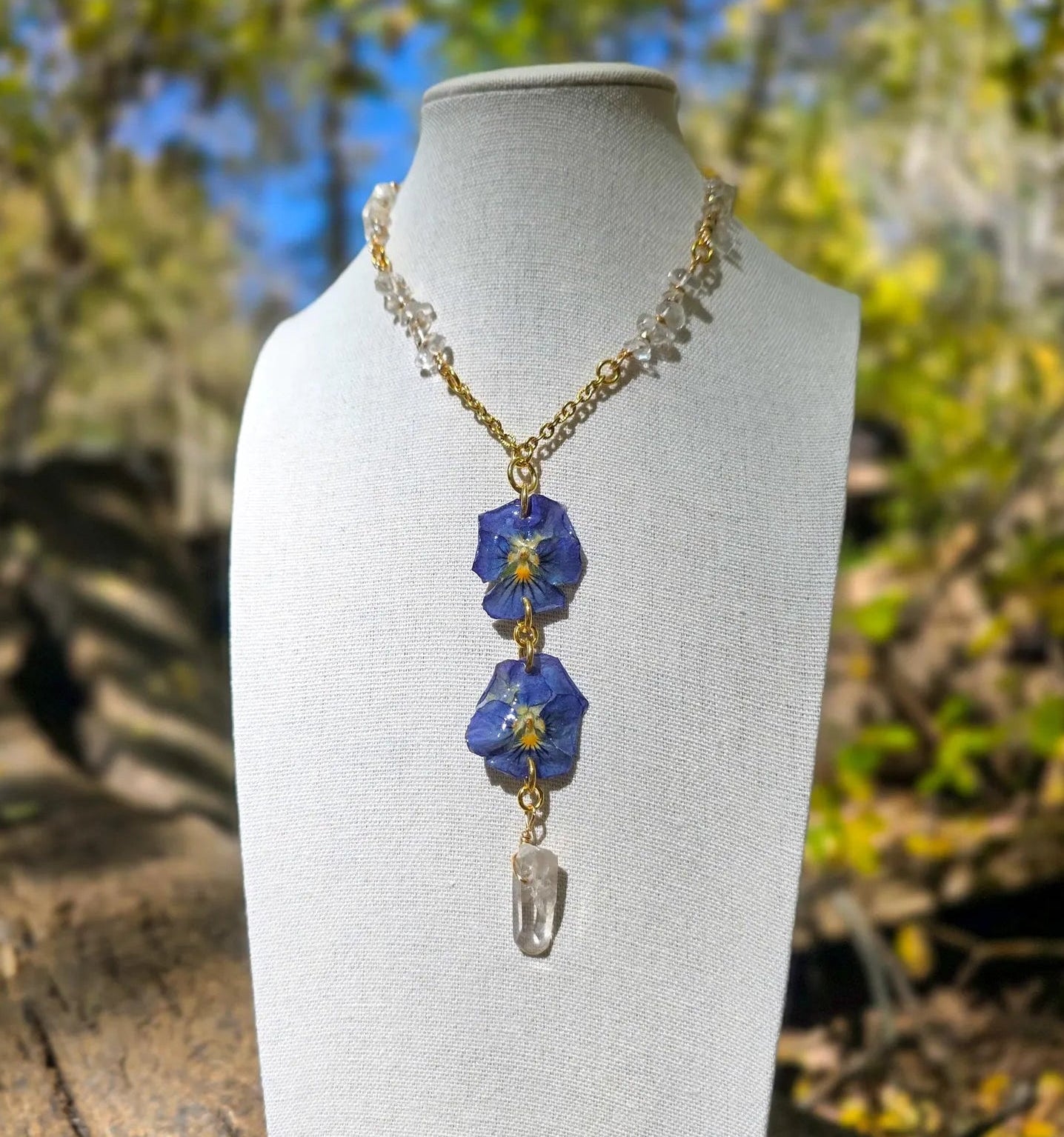 Violet Dew Necklace - quartz