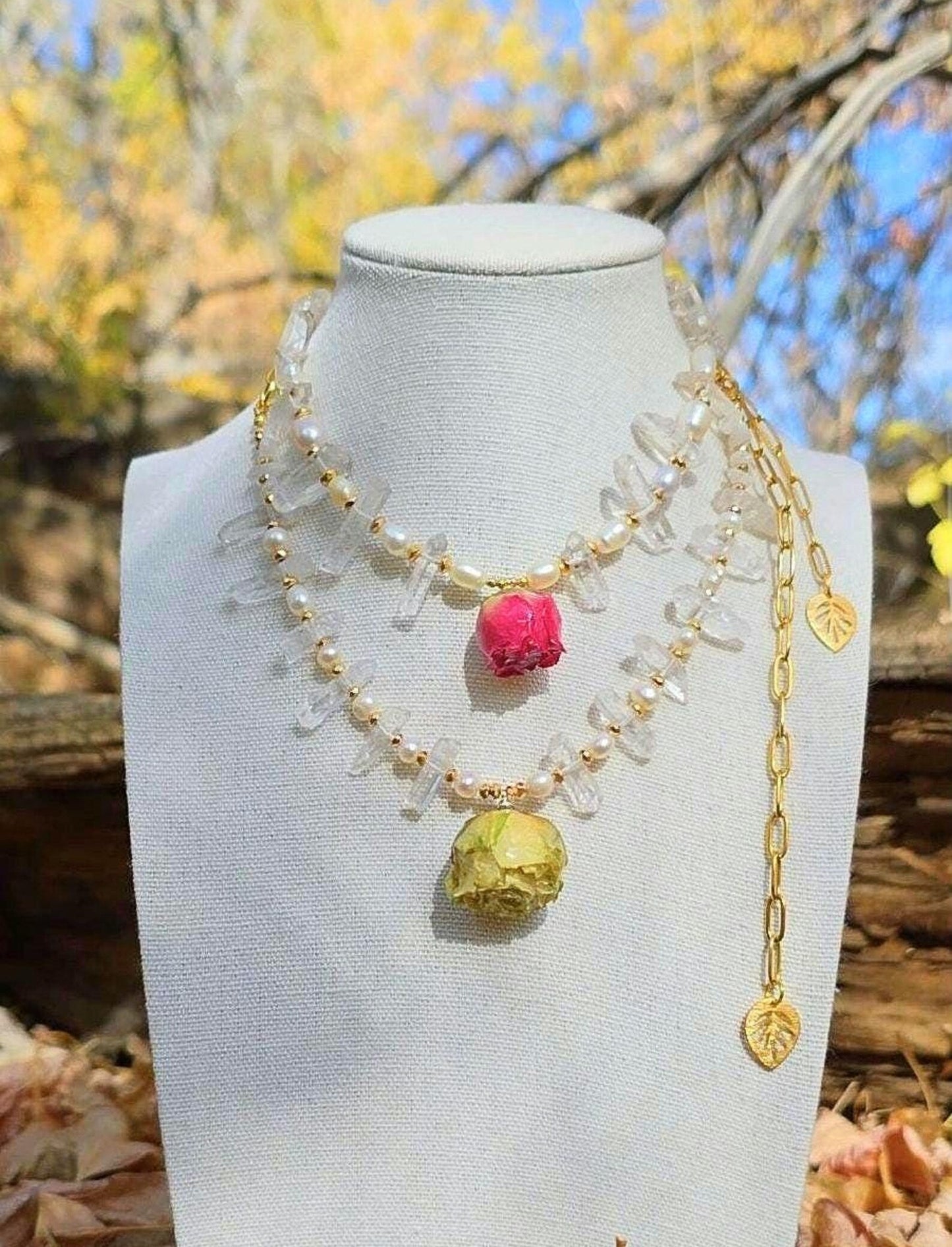 Eternal Bloom Necklace - pink