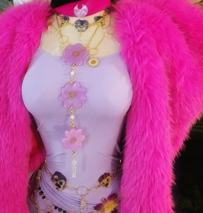 Pixie tie - pink Cosmos