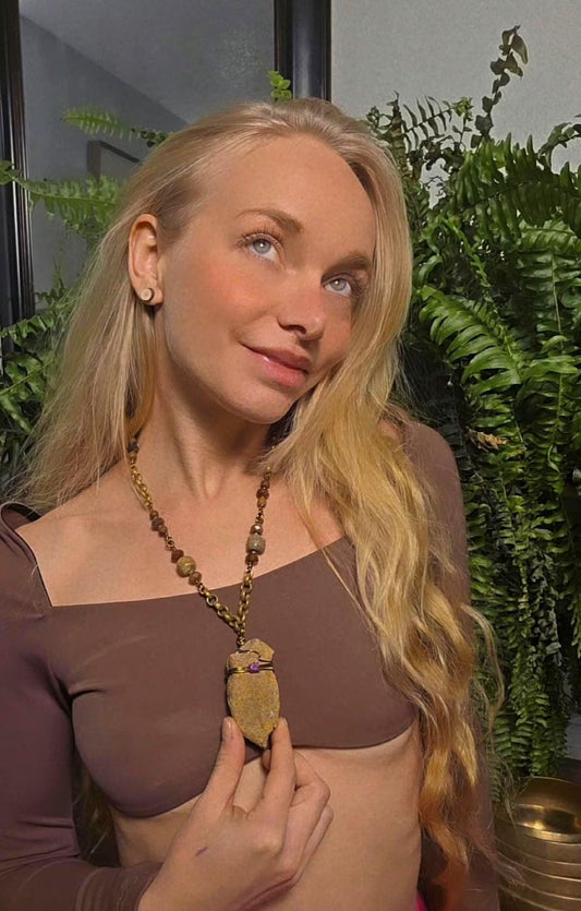 Triceratops Frill & Fossil Necklace