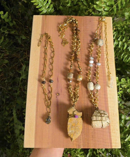 Triceratops Frill & Fossil Necklace