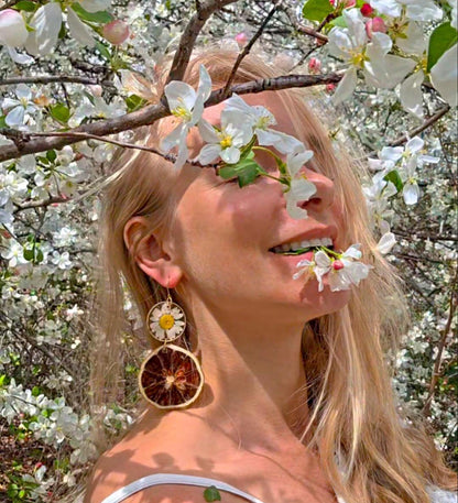 Citrus Daisy Earrings