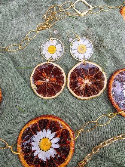 Citrus Daisy Earrings