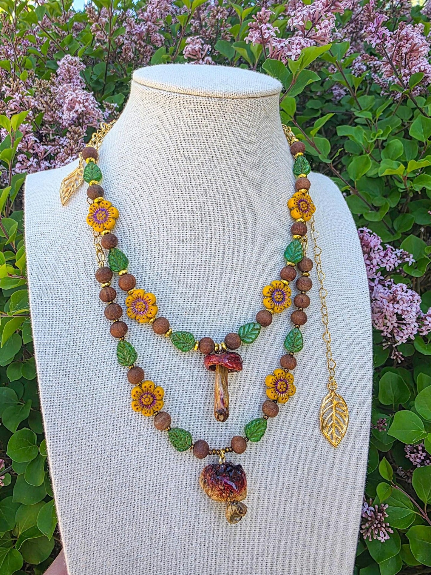 Real Mushroom Necklace