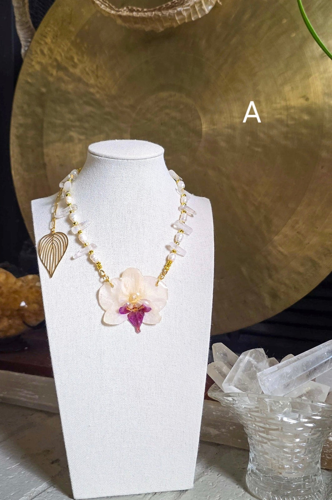 Orchid Aura necklace
