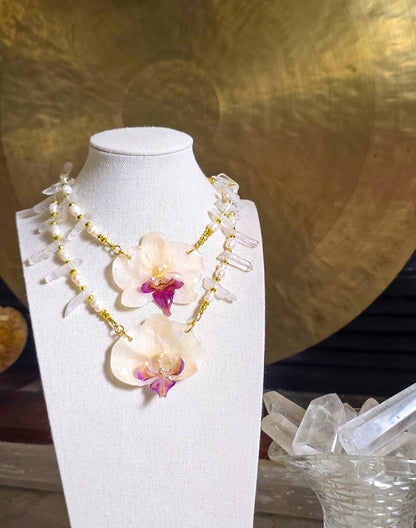Orchid Aura necklace