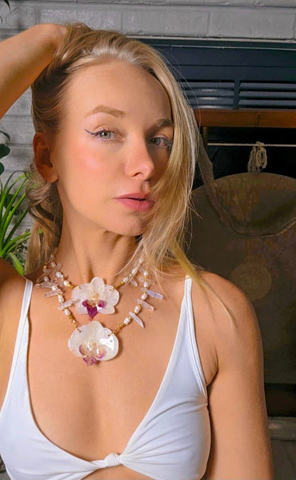 Orchid Aura necklace